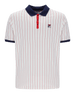 Fila BB1 Polo Shirt in Gardenia/Navy/Red