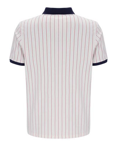 Fila BB1 Polo Shirt in Gardenia/Navy/Red