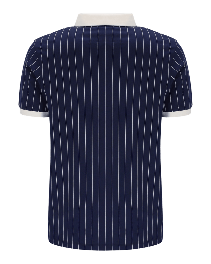 Fila BB1 Polo Shirt In Navy/Gardenia/Red