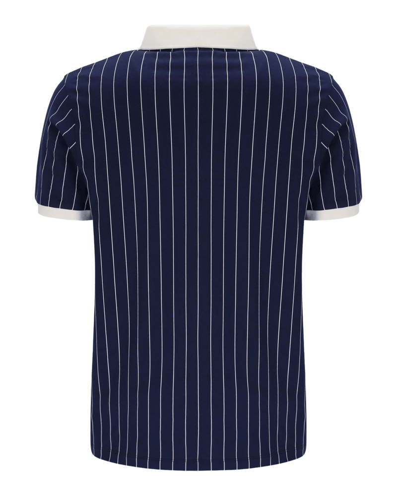 Fila BB1 Polo Shirt In Navy/Gardenia/Red