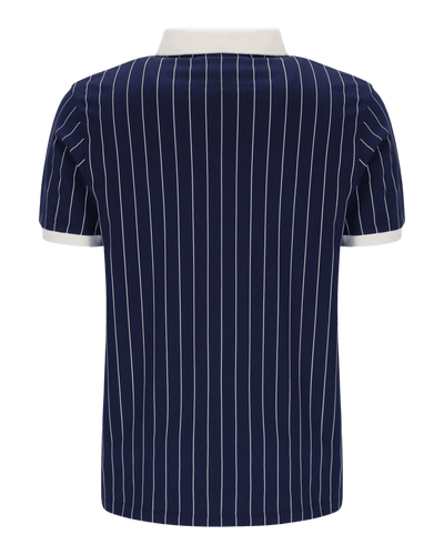 Fila BB1 Polo Shirt In Navy/Gardenia/Red