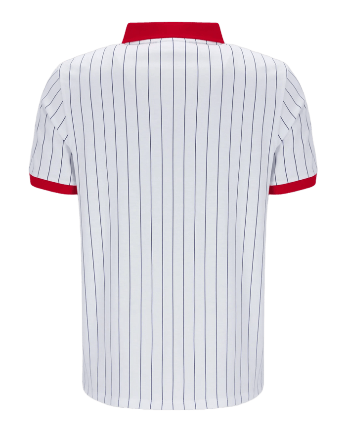 Fila BB1 Polo Shirt In White/Red/Navy