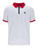 Fila BB1 Polo Shirt In White/Red/Navy