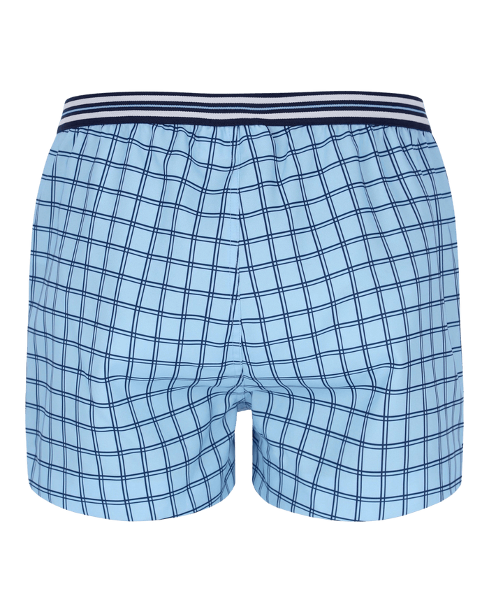 Fila Brookes Check Short In Blue Bell/Navy
