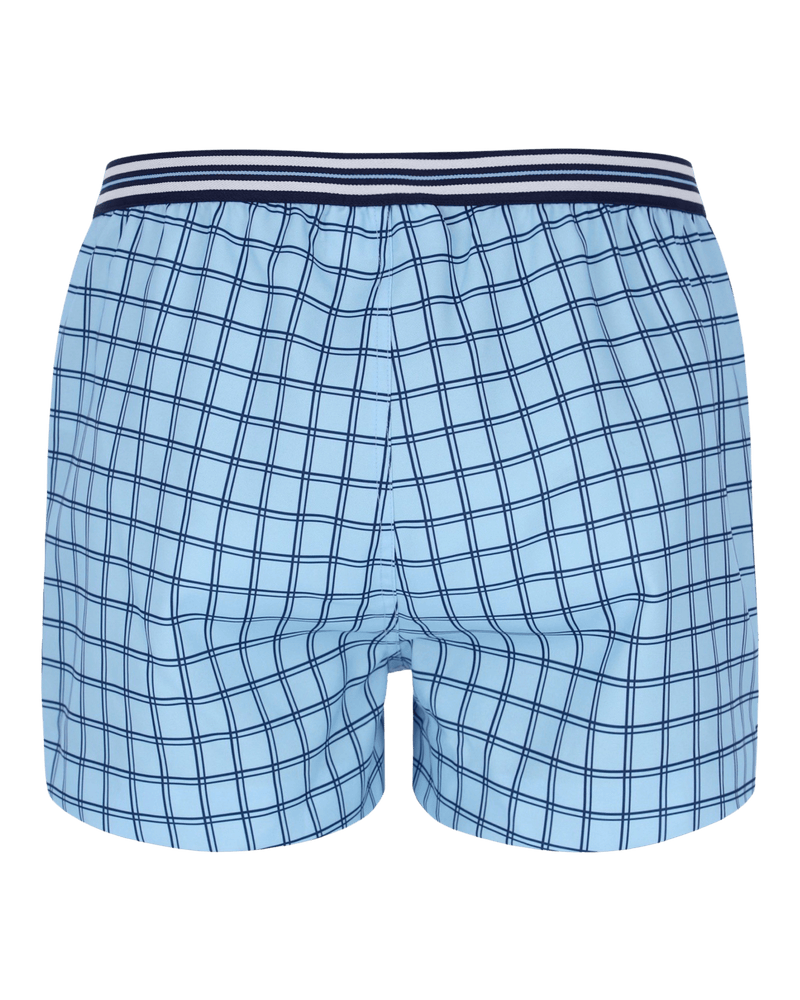 Fila Brookes Check Short In Blue Bell/Navy