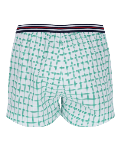 Fila Brookes Check Short In White/Jelly Bean