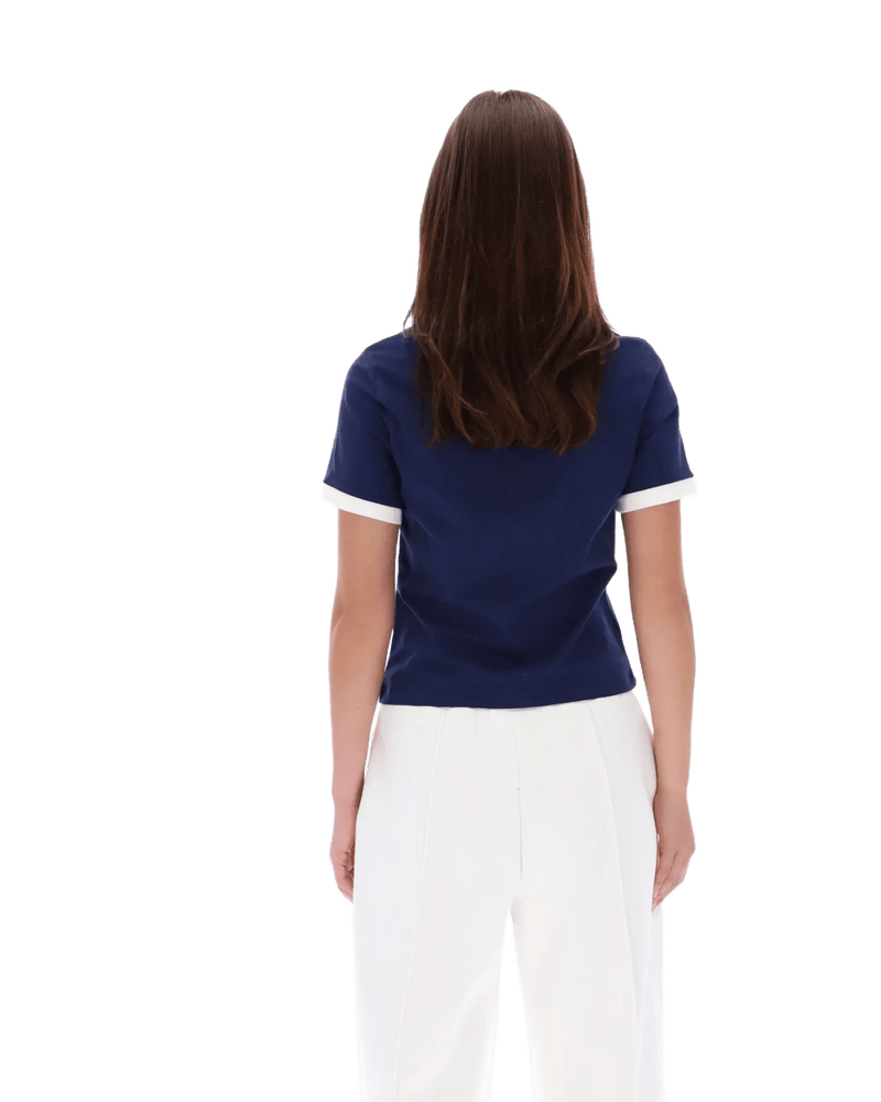 Fila Harlo Fitted Iconic Polo in Fila Navy/Gardenia