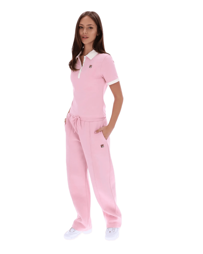 Fila Harlo Fitted Iconic Polo in Pink Nectar/Gardenia