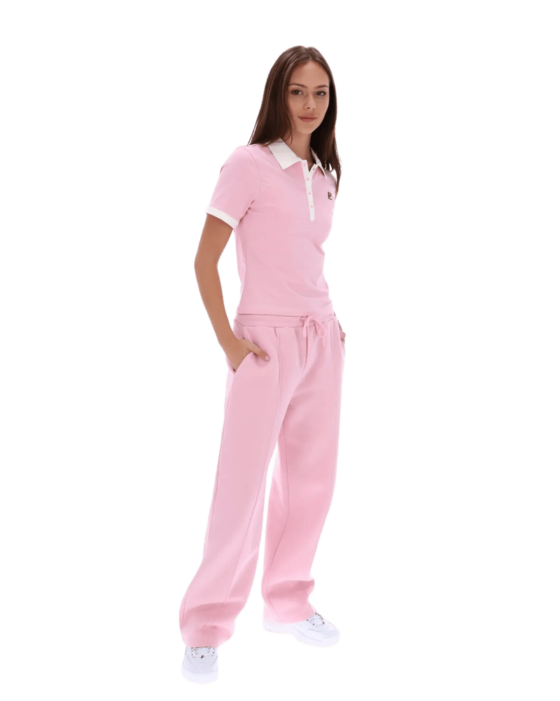 Fila Harlo Fitted Iconic Polo in Pink Nectar/Gardenia