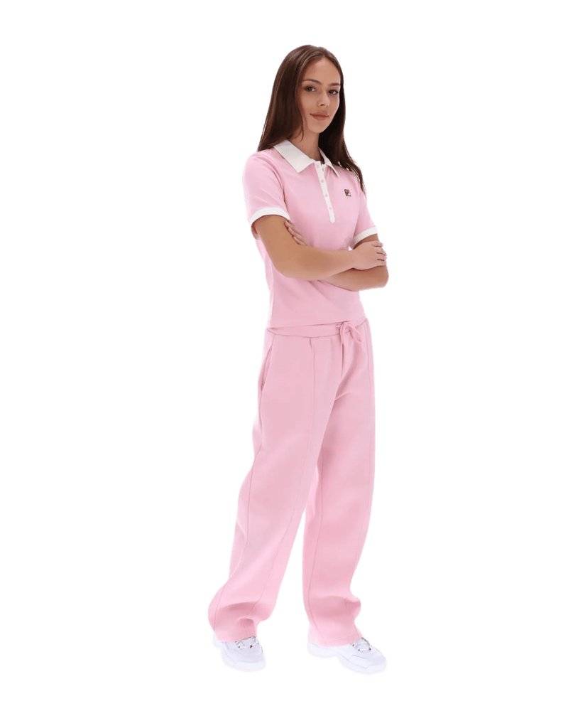Fila Harlo Fitted Iconic Polo in Pink Nectar/Gardenia