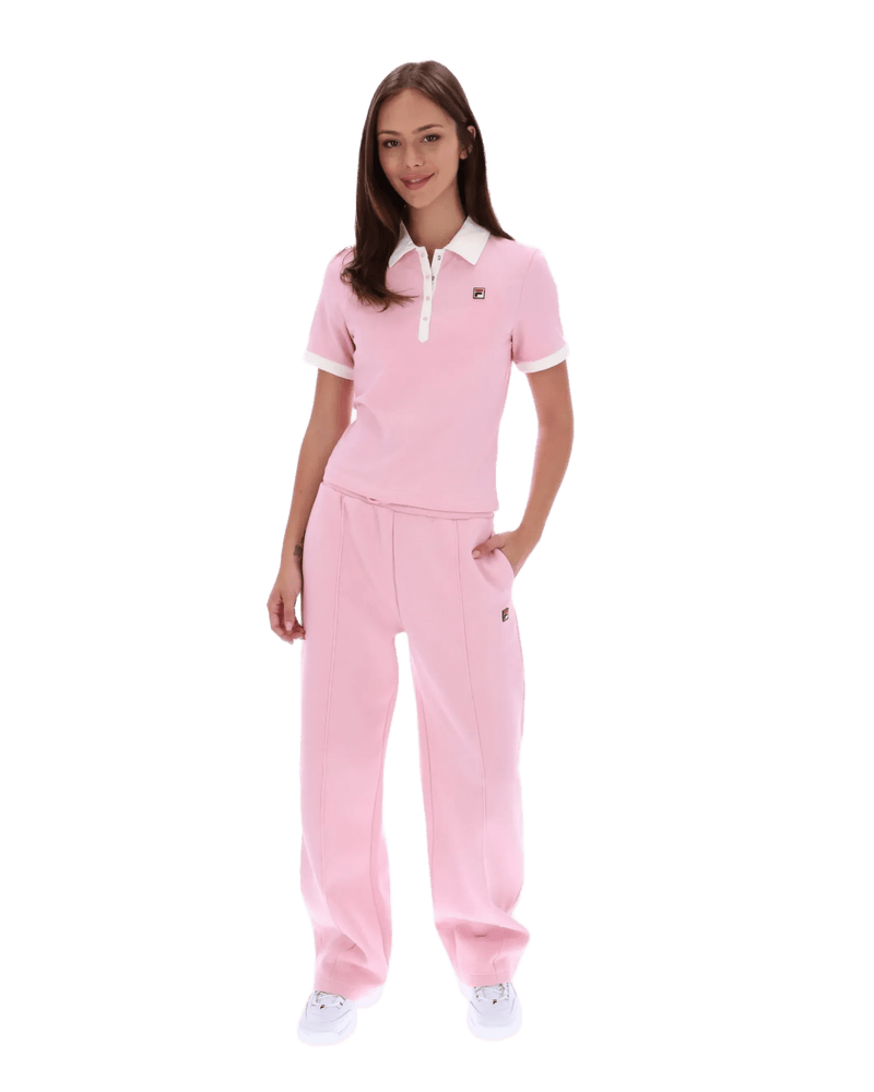 Fila Harlo Fitted Iconic Polo in Pink Nectar/Gardenia