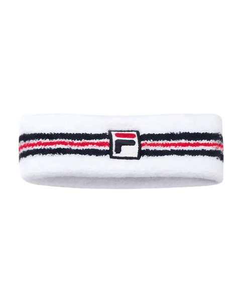Fila Heritage Borg F Logo Headband in White Golden Age of Tennis