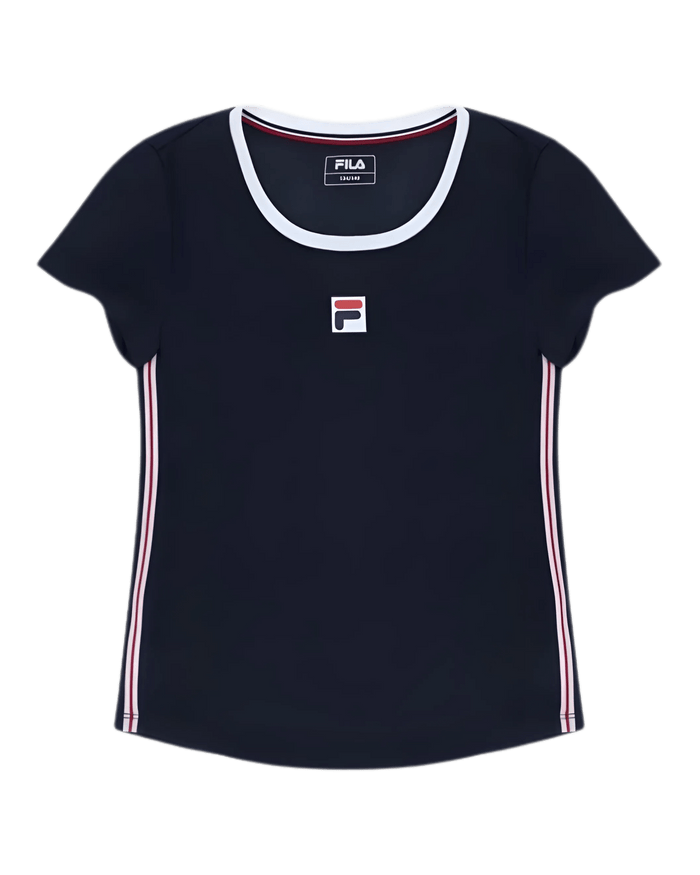 Fila Heritage Lucy Girls T-Shirt Navy