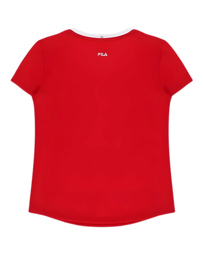 Fila Heritage Lucy Girls T-Shirt Red