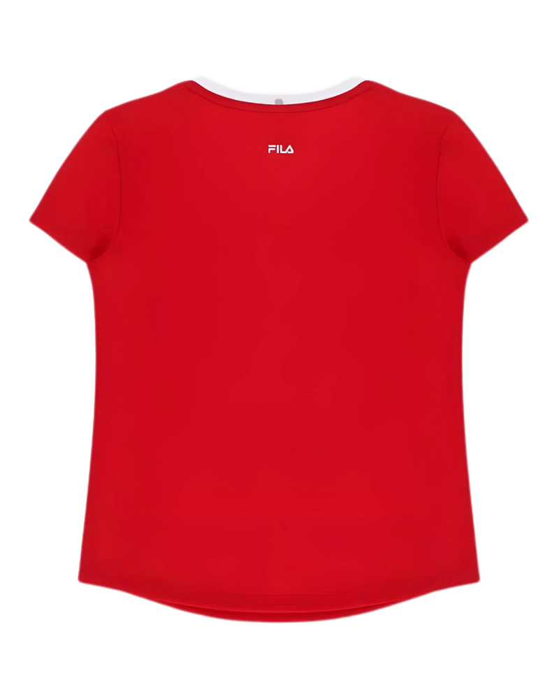 Fila Heritage Lucy Girls T-Shirt Red