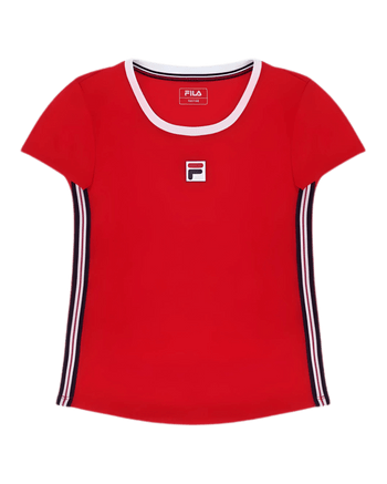 Fila Heritage Lucy Girls T-Shirt Red