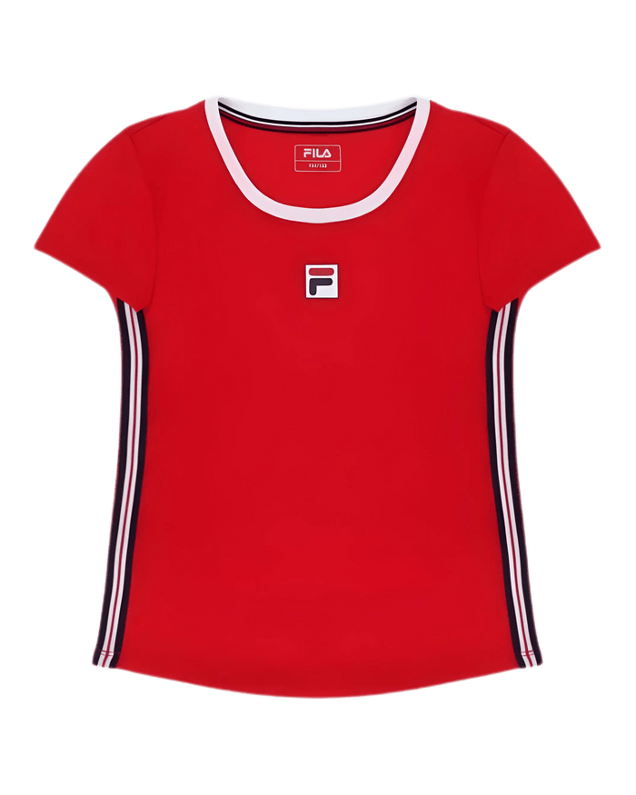 Fila Heritage Lucy Girls T-Shirt Red