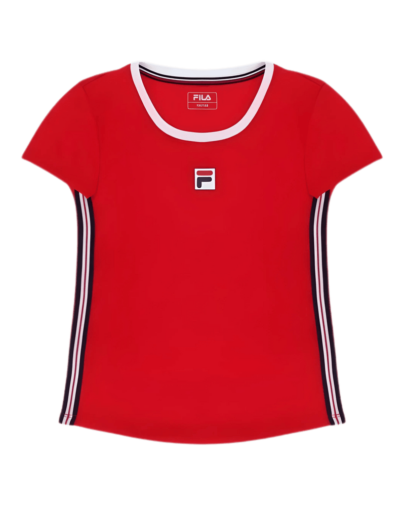 Fila Heritage Lucy Girls T-Shirt Red