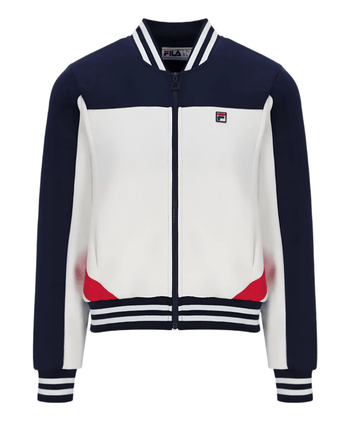 Fila Hero Colour Block Zip Through in Fila Navy/Gardenia/Fila Red