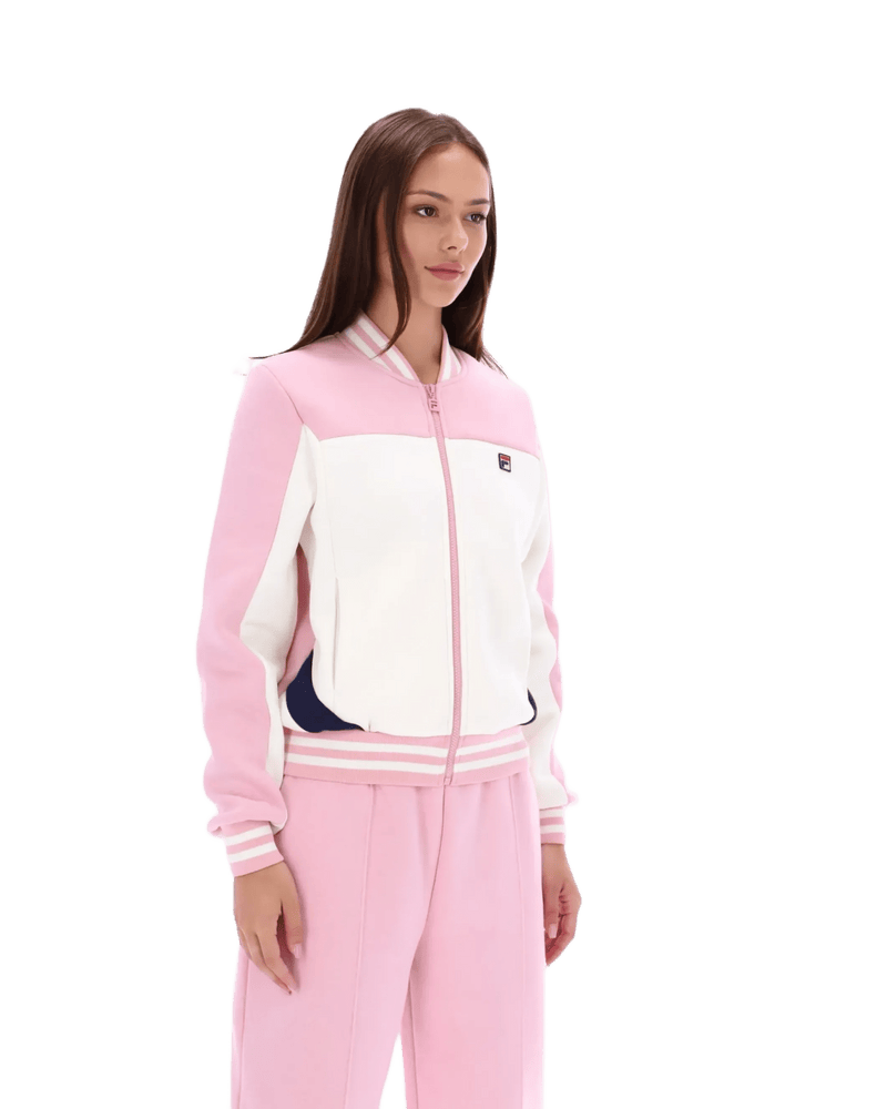 Fila Hero Colour Block Zip Through in Pink Nectar/Gardenia/Fila Navy