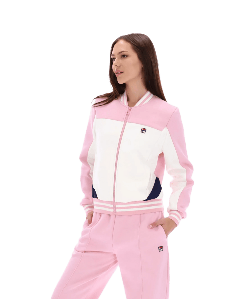 Fila Hero Colour Block Zip Through in Pink Nectar/Gardenia/Fila Navy