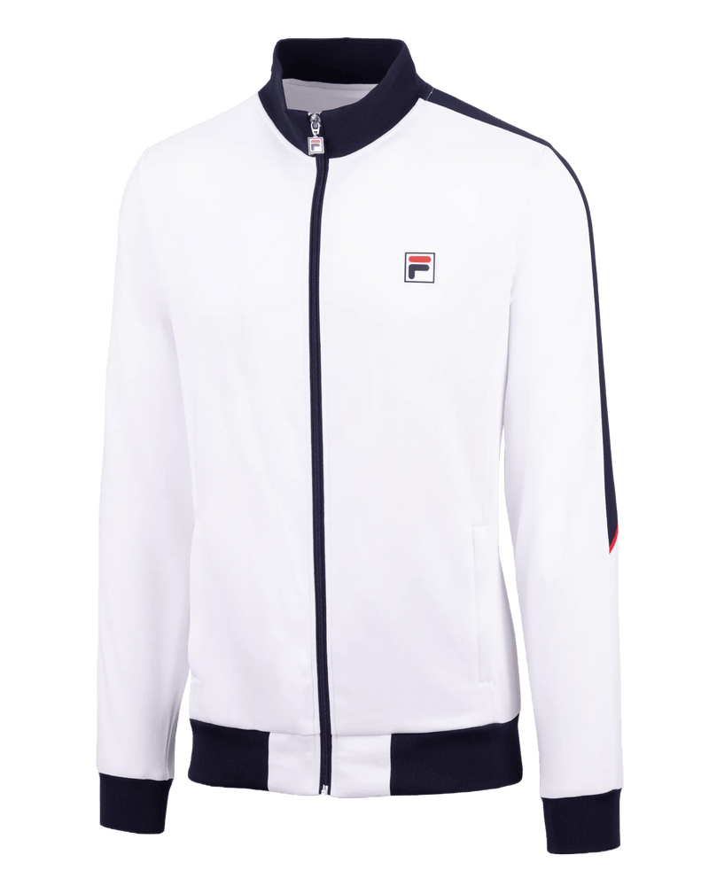 Fila Jacket Manuel in White / Navy