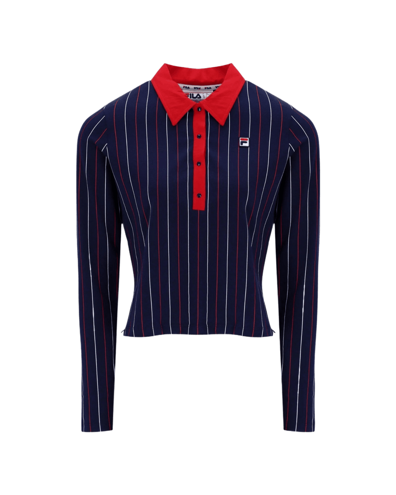 Fila Jada Long Sleeve Polo in Navy