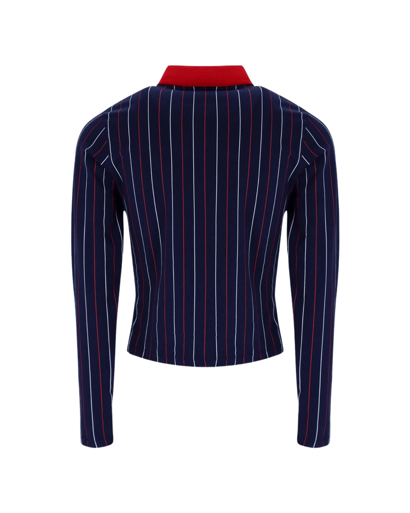 Fila Jada Long Sleeve Polo in Navy