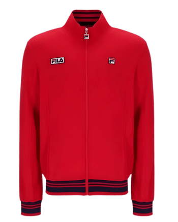 Fila Jamie Settanta Track Top in Fila Red/Fila Navy