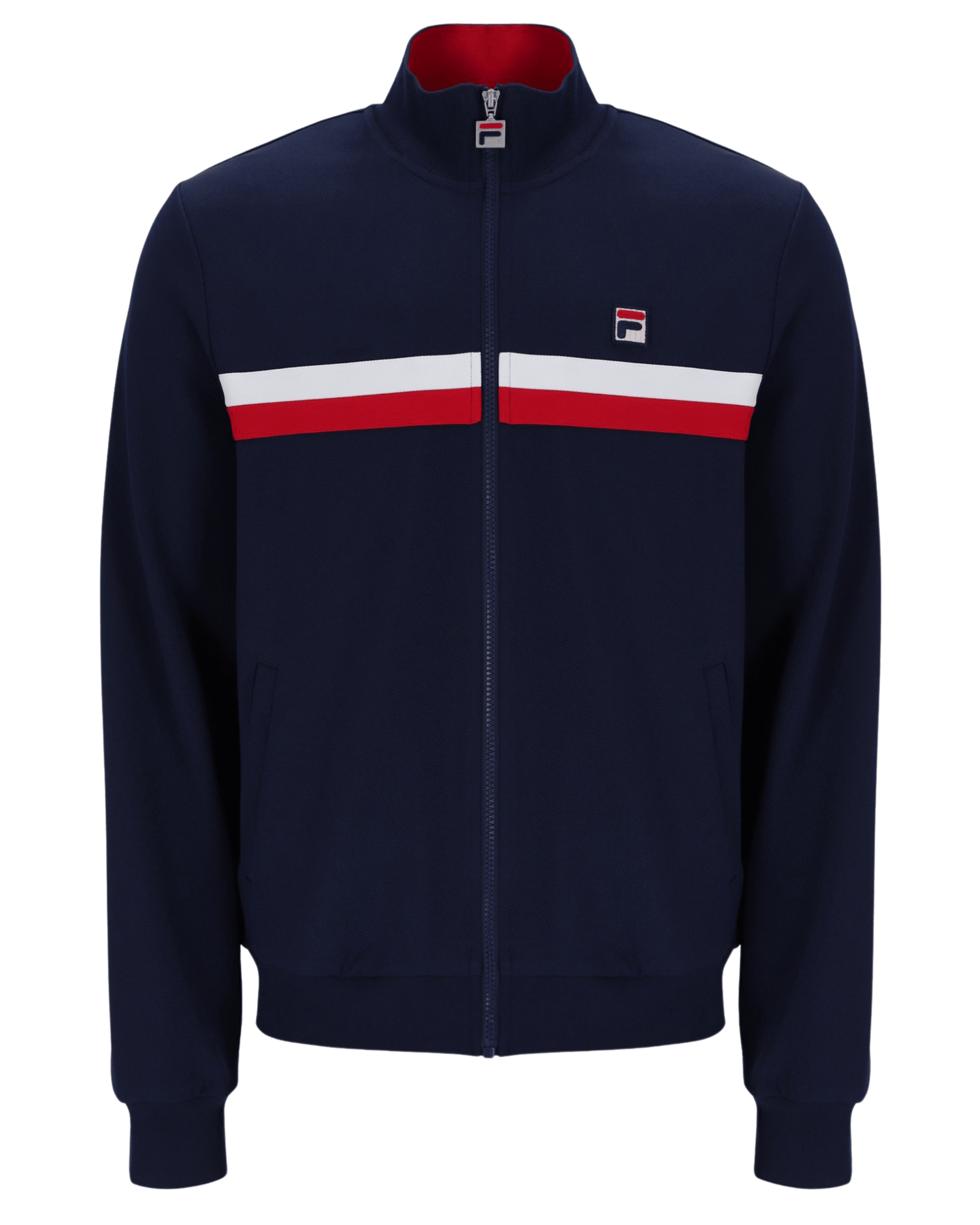 Fila Jason Colour Block Track Jacket In Fila Navy/Fila Red/White