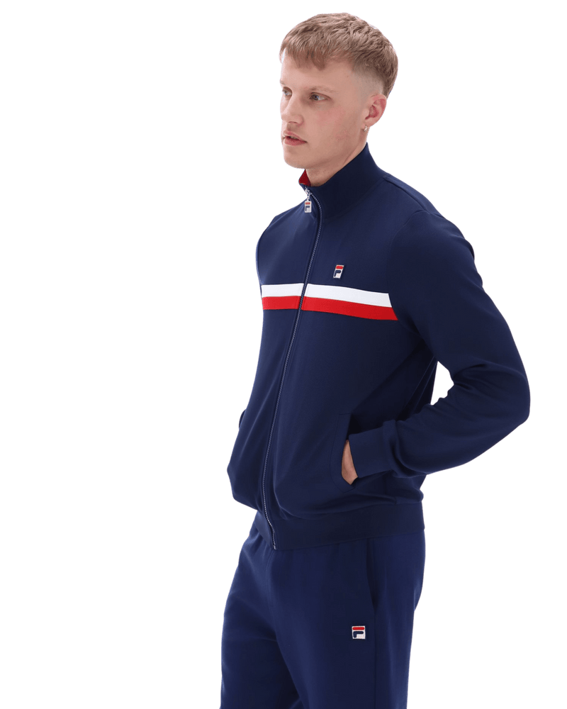 Fila Jason Colour Block Track Jacket In Fila Navy/Fila Red/White