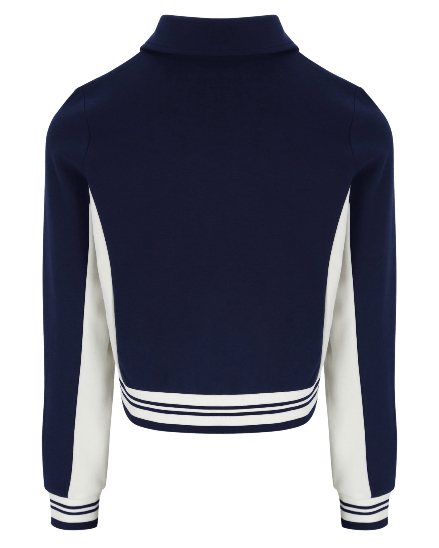 Fila Jelena Cropped Zip Up Track Top Flat Lay Collar In Fila Navy/Gardenia