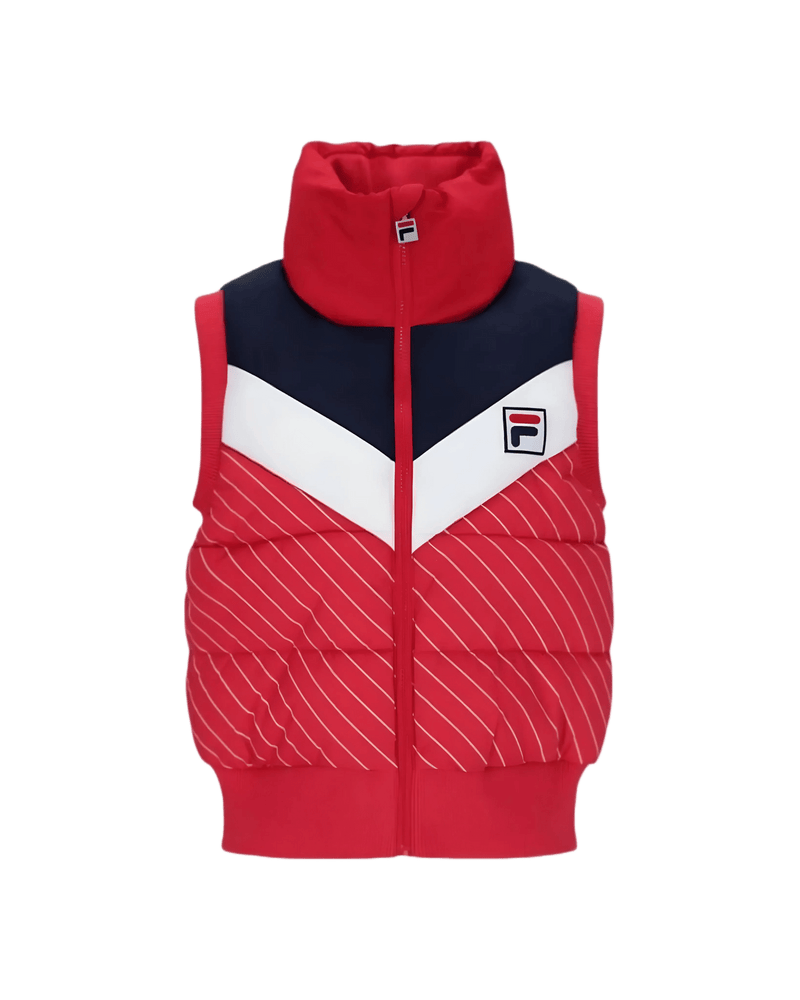 Fila Julie Sleeveless Puffer in Red