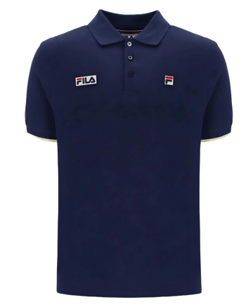 Fila Pablo Three Button Tipped Rib Basic Polo in Fila Navy/Lemonade