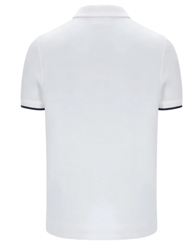 Fila Pablo Three Button Tipped Rib Basic Polo in White/Fila Navy