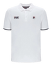 Fila Pablo Three Button Tipped Rib Basic Polo in White/Fila Navy