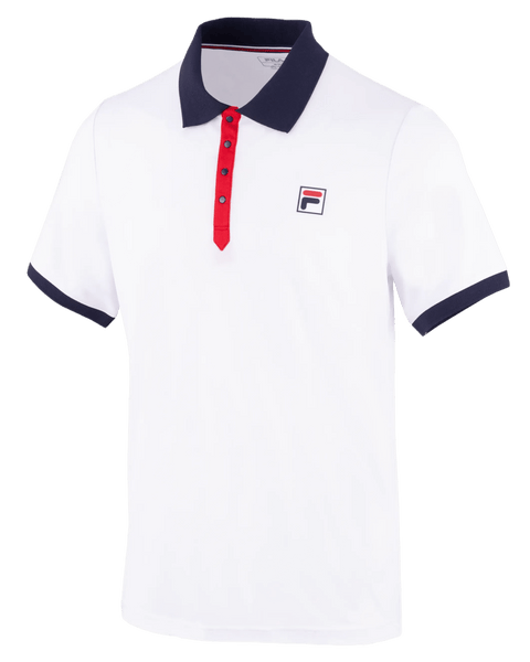 Fila Polo Dominic in White Navy Comb