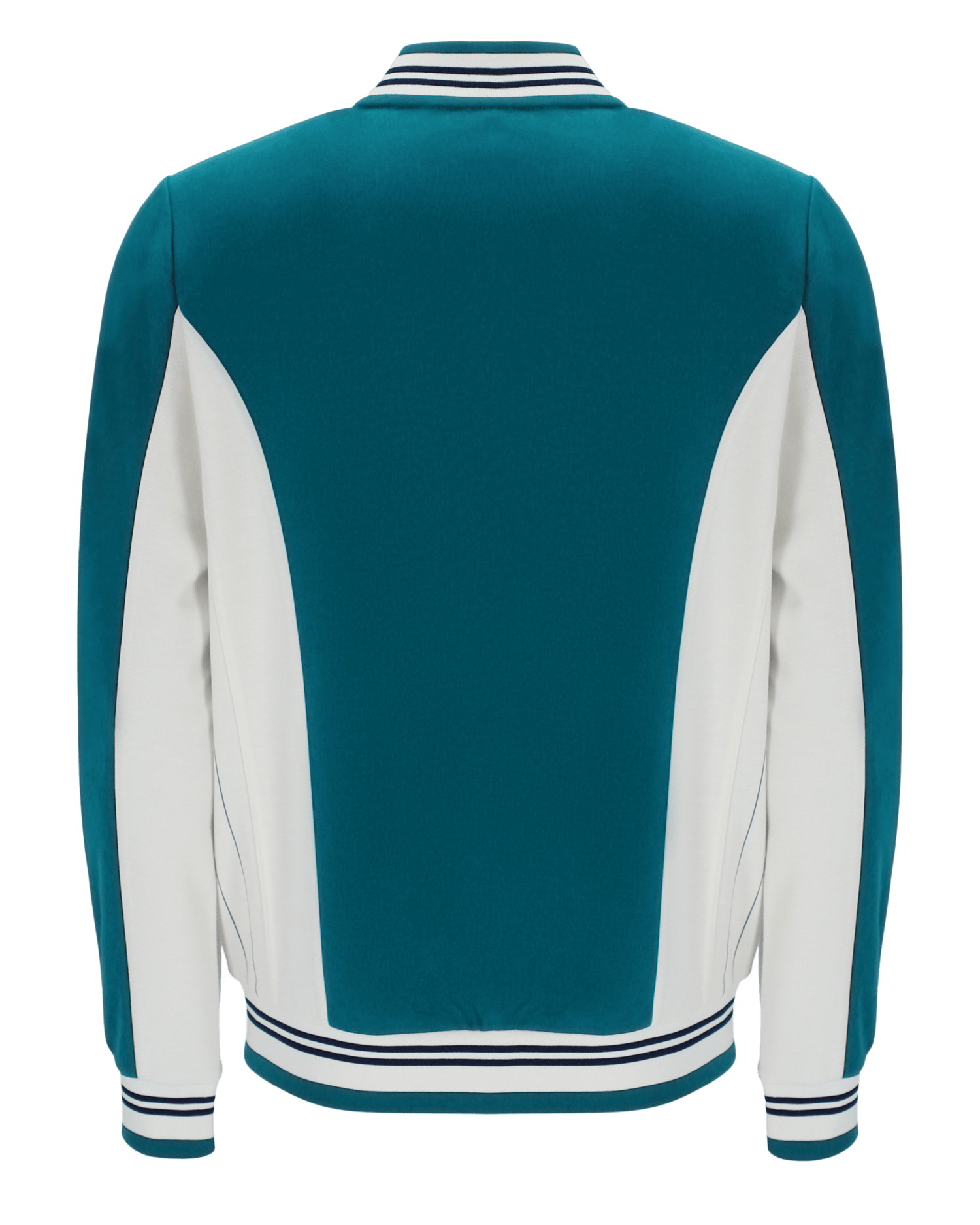 Fila Settanta Baseball Track Jacket In Deep Lagoon/Gardenia/Black