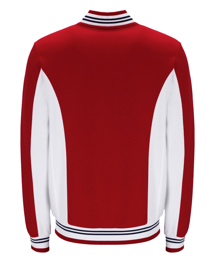 Fila Settanta Baseball Track Jacket In Fila Red/White/Fila Navy/Zn