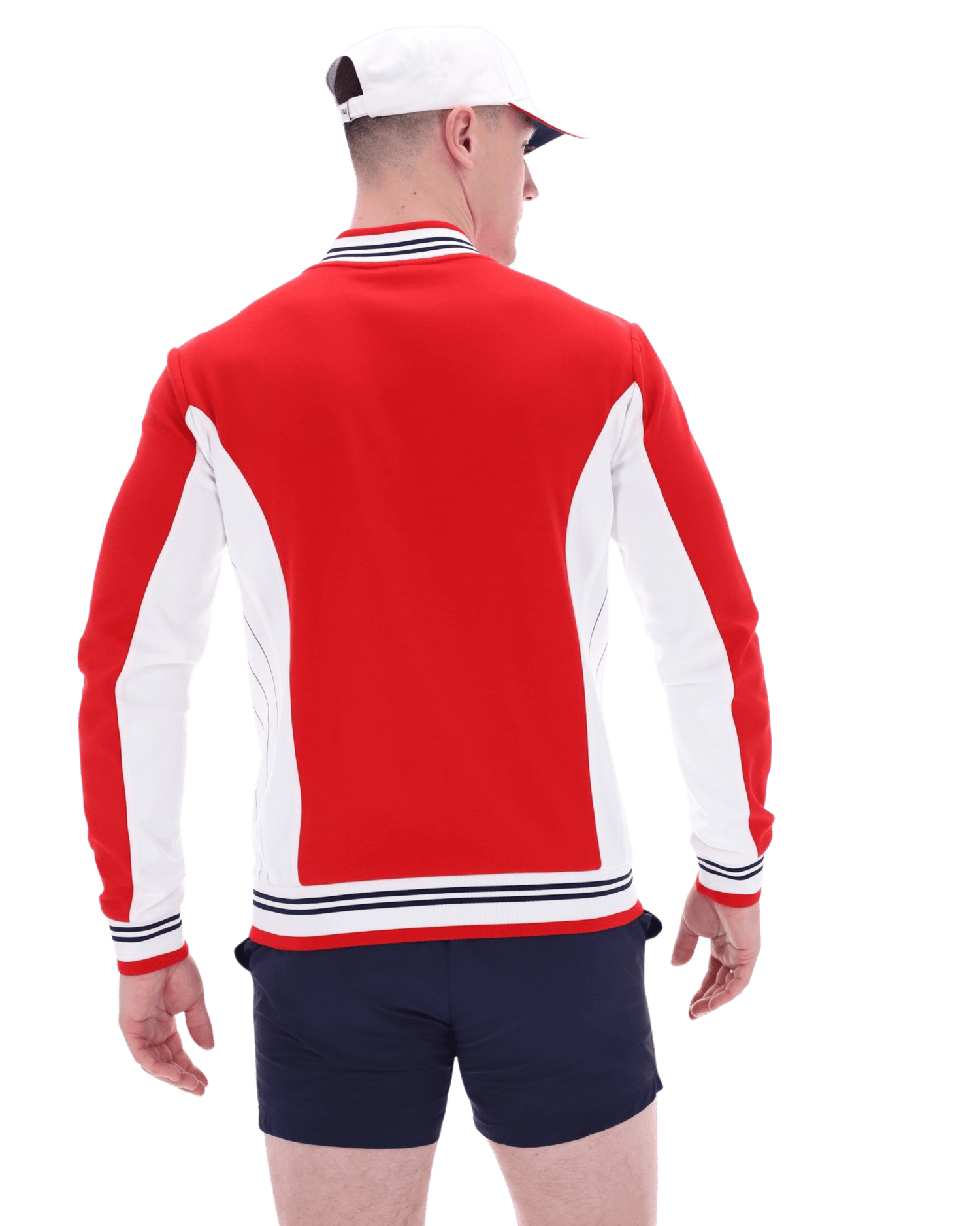 Fila Settanta Baseball Track Jacket In Fila Red/White/Fila Navy/Zn