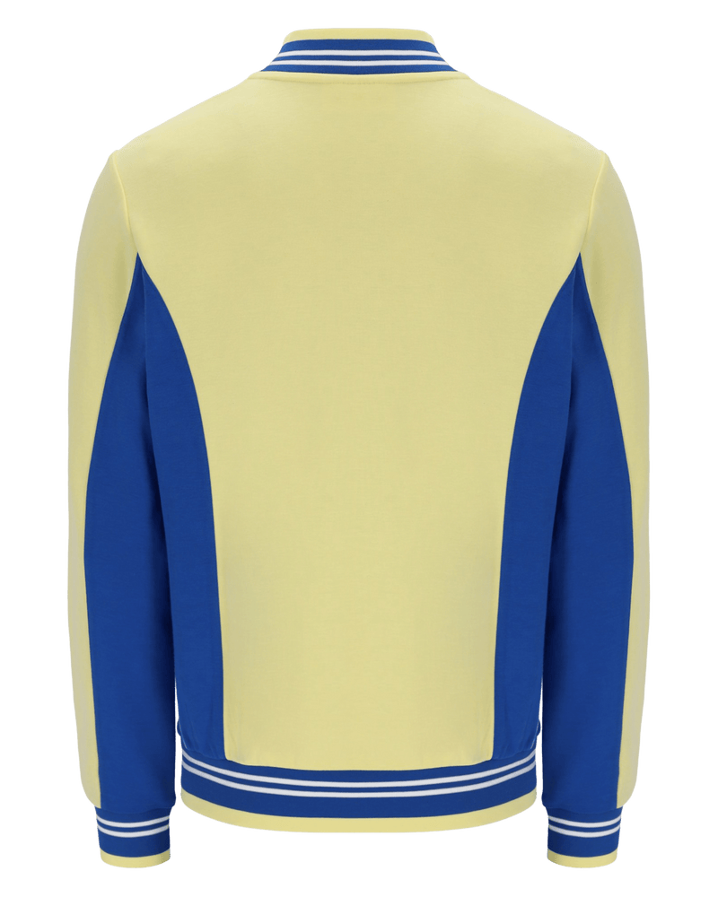 Fila Settanta Baseball Track Jacket In Popcorn/Turkish Sea/Fila Navy