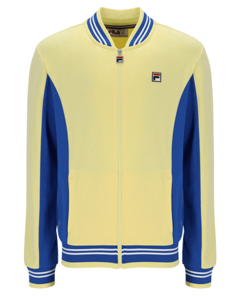 Fila Settanta Baseball Track Jacket In Popcorn/Turkish Sea/Fila Navy