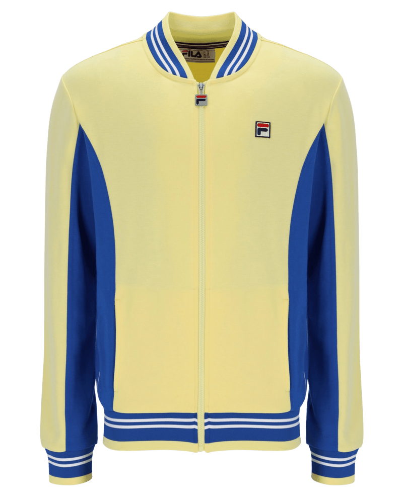 Fila Settanta Baseball Track Jacket In Popcorn/Turkish Sea/Fila Navy