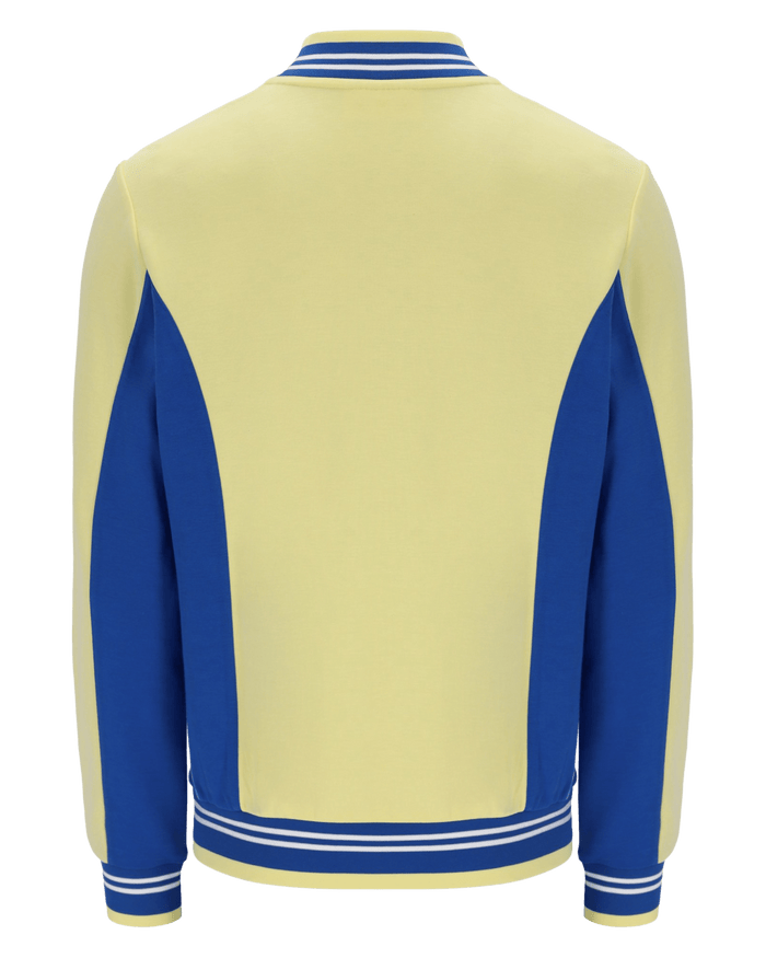 Fila Settanta Baseball Track Jacket In Popcorn/Turkish Sea/Fila Navy