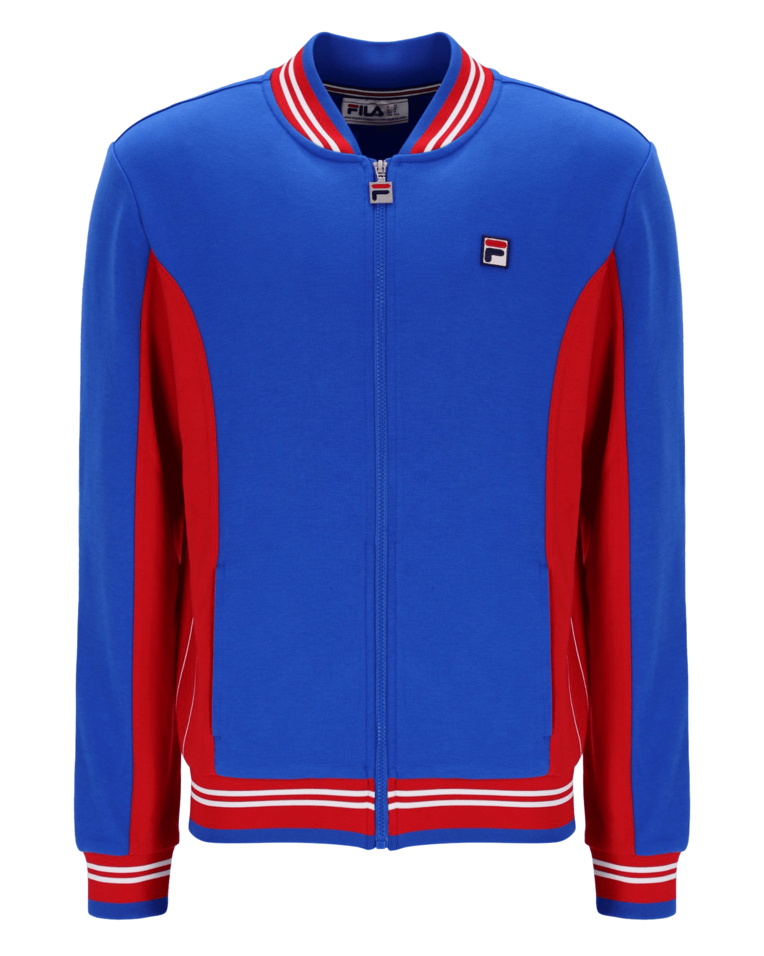 Fila Settanta Baseball Track Jacket In Turkish Sea/Fila Navy/White
