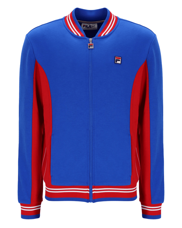Fila Settanta Baseball Track Jacket In Turkish Sea/Fila Navy/White