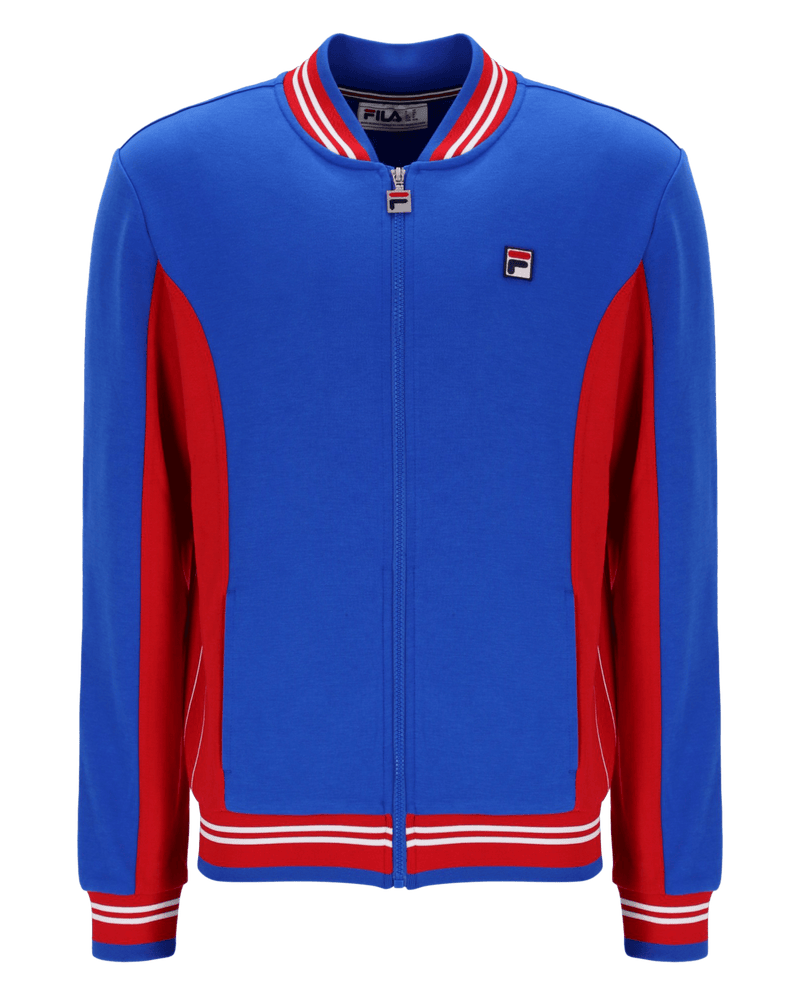 Fila Settanta Baseball Track Jacket In Turkish Sea/Fila Navy/White