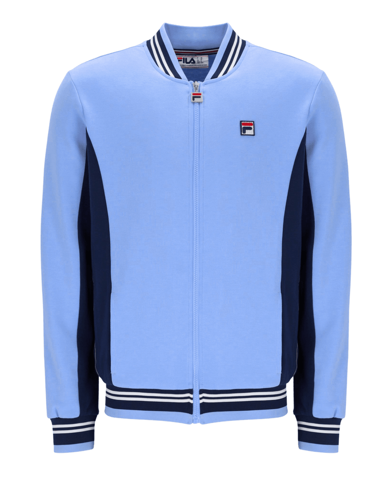 Fila Settanta Baseball Track Jacket In Vista Blue/Fila Navy/White