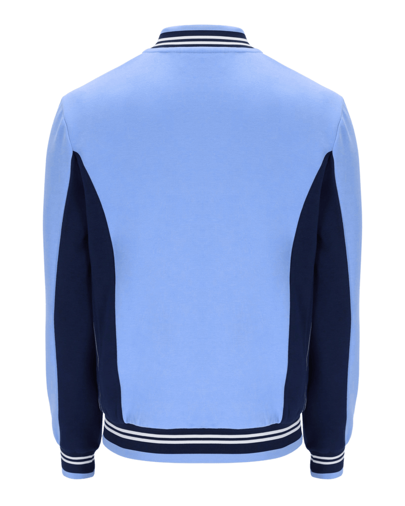 Fila Settanta Baseball Track Jacket In Vista Blue/Fila Navy/White