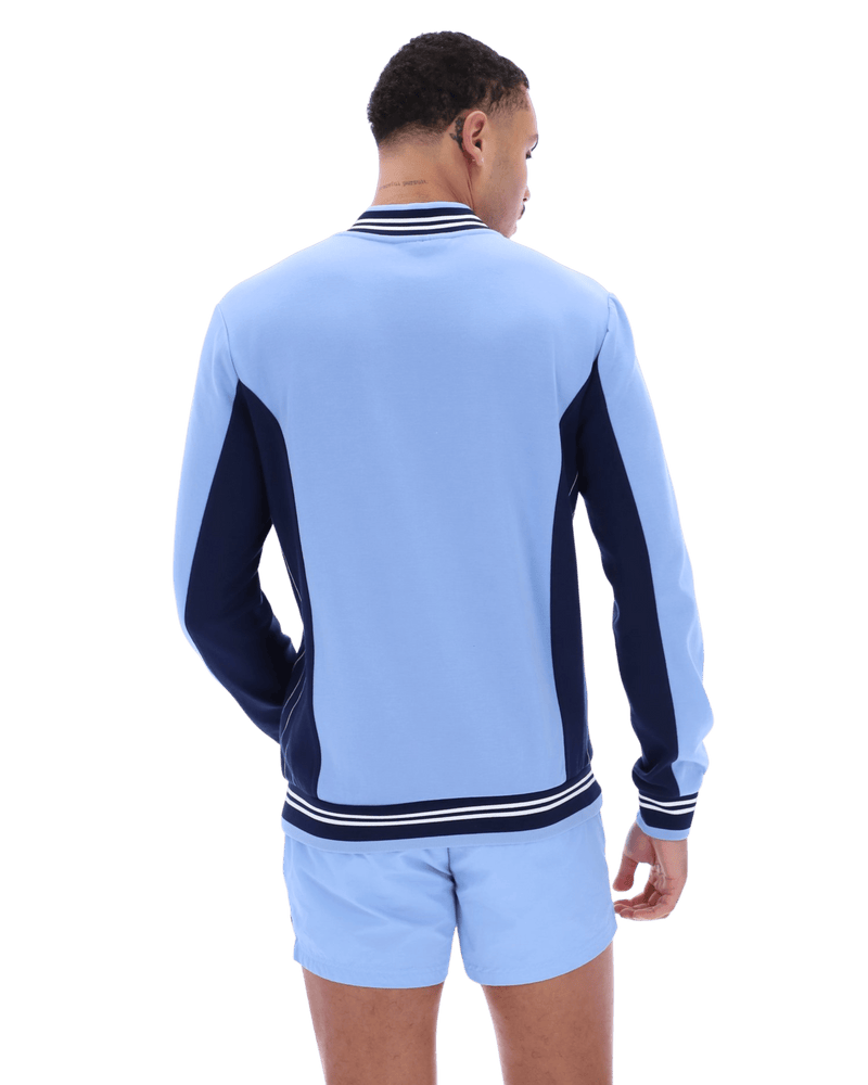 Fila Settanta Baseball Track Jacket In Vista Blue/Fila Navy/White